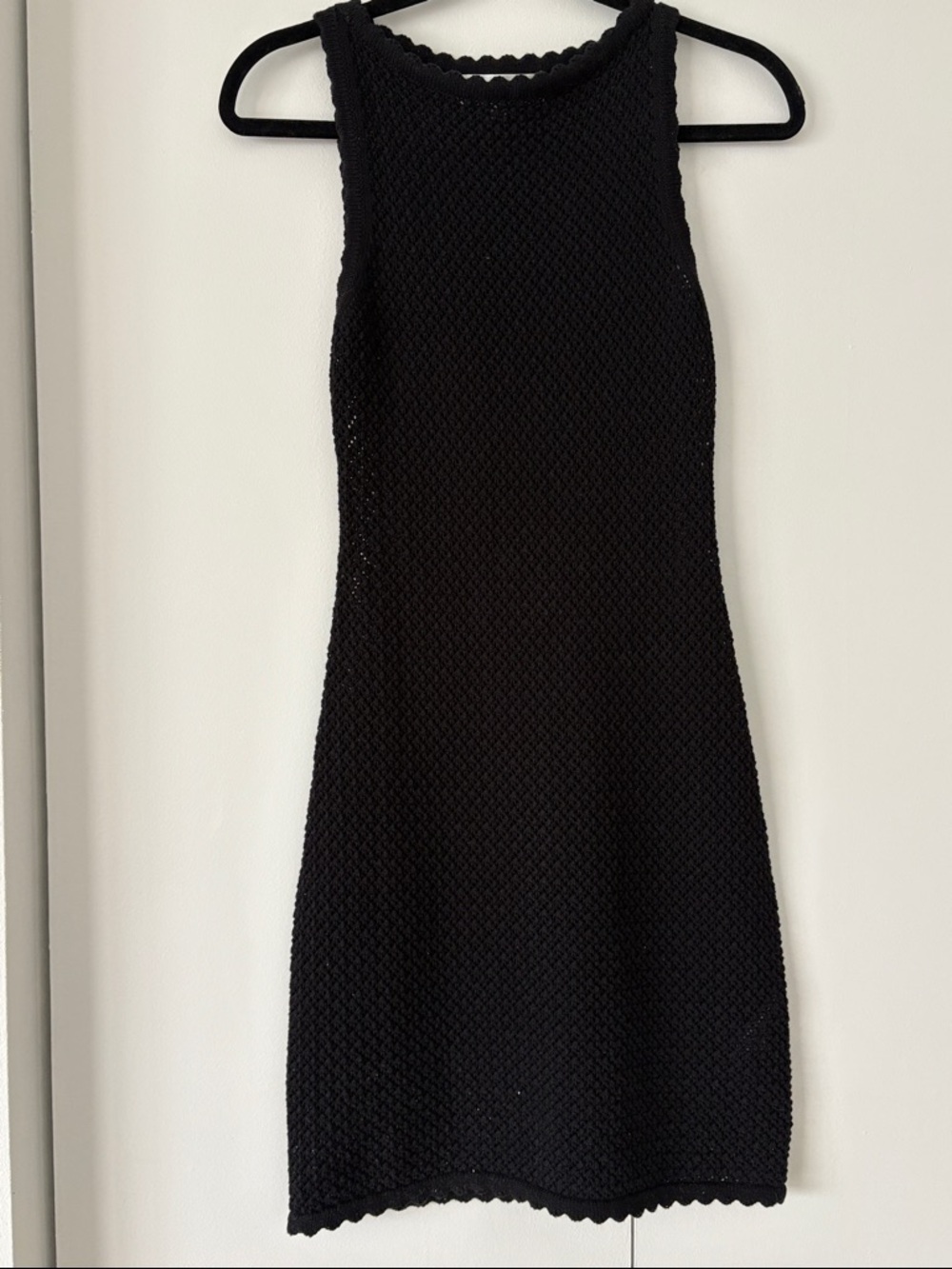 SOLID & STRIPED by Sofia Richie Black Sleeveless Knit Midi Dress